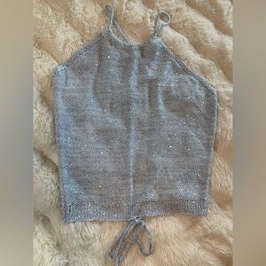 Wild Fable Women's light blue knit halter top Size Medium
